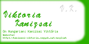 viktoria kanizsai business card